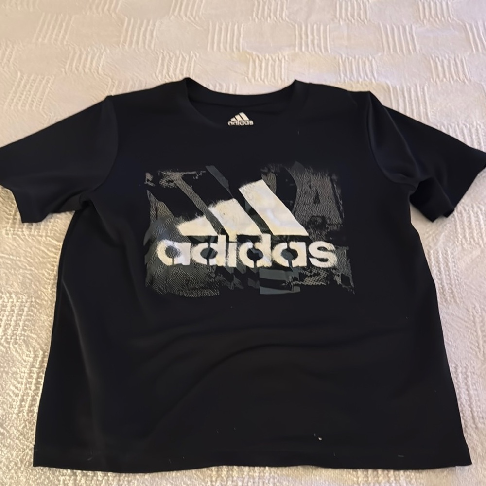 Adidas Kids Black Graphic Tee